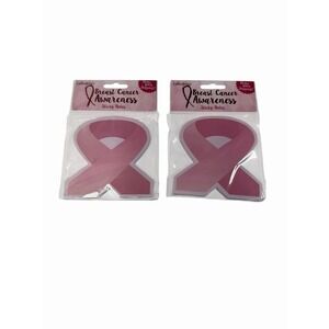 crown jewlz pink ribbon awareness office school stationary set of 2 sticky notes